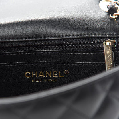 Chanel Lambskin Quilted Mini Square Flap Black 8 of 11