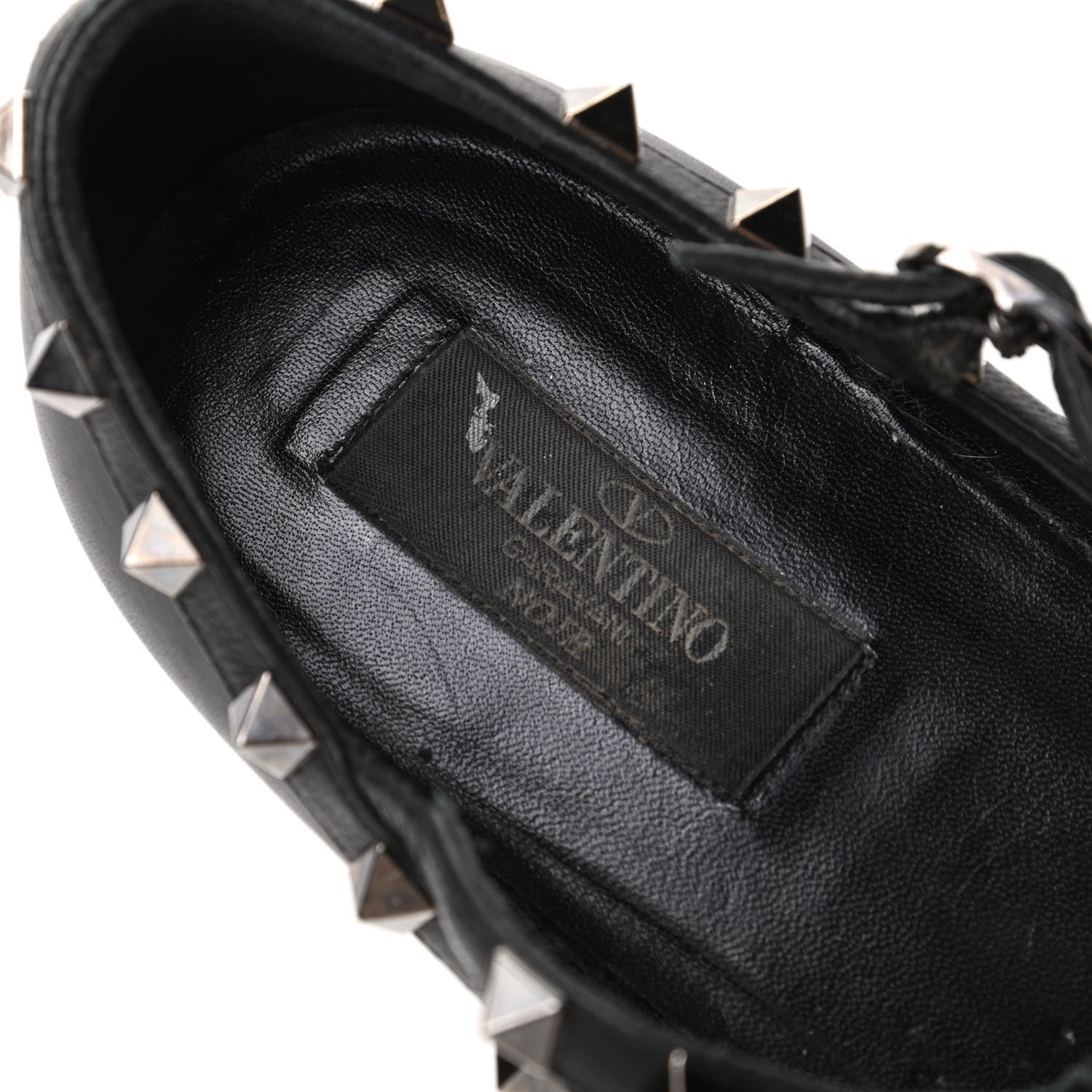 Valentino Garavani Nappa Rockstud Cage Ballerina Flats 37.5 Black 6 of 12