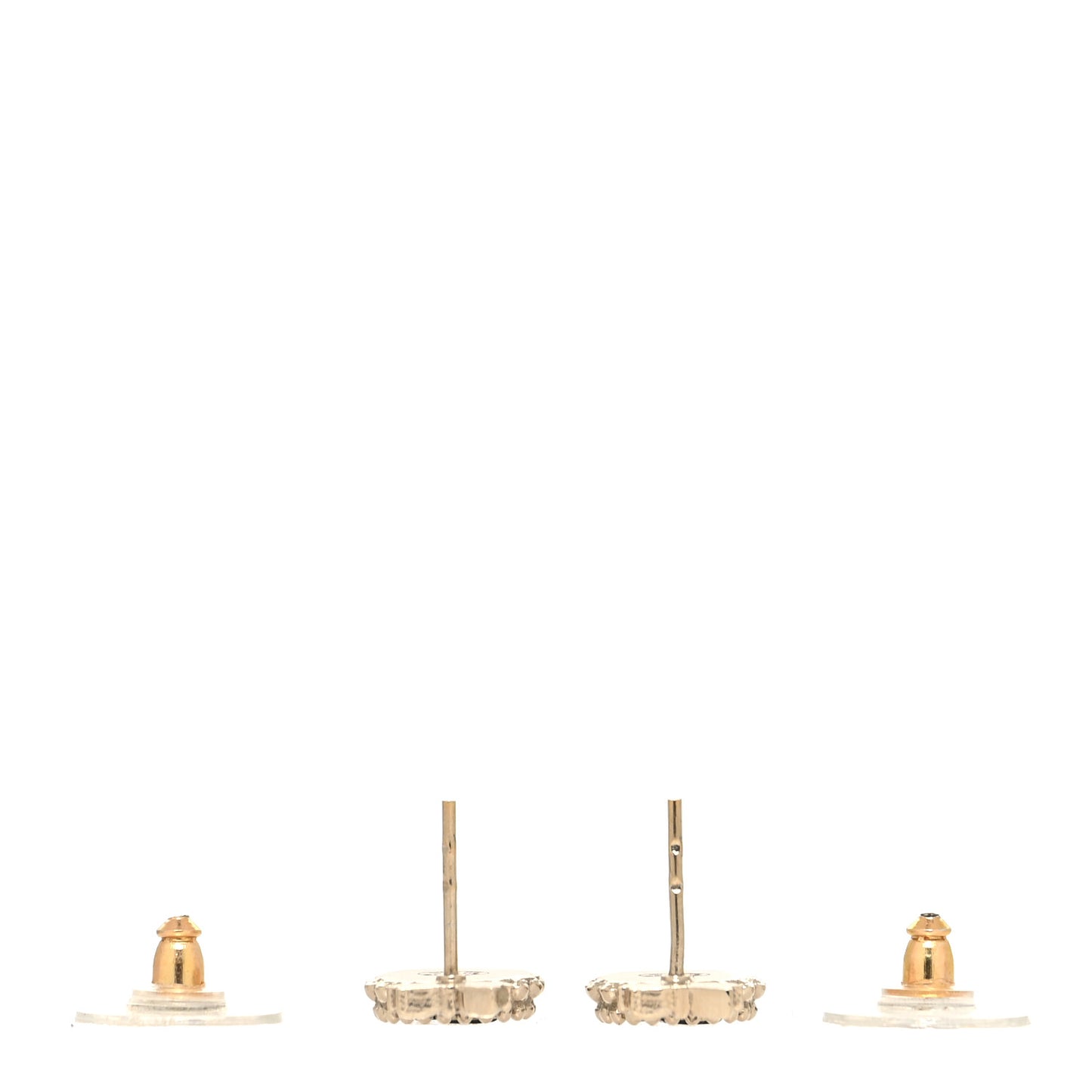 CC Bow Earrings Black Gold