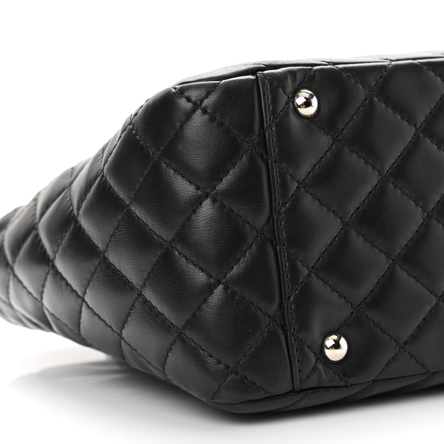 Chanel Lambskin Surpique Chevron Small Tote Black 9 of 10