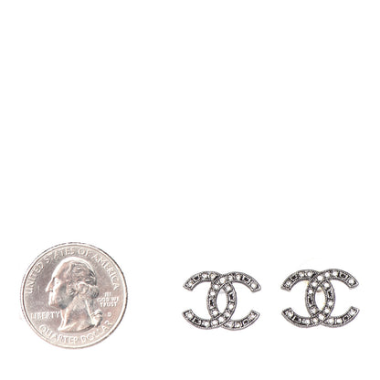 Chanel Ruthenium Crystal CC Earrings 2 of 4