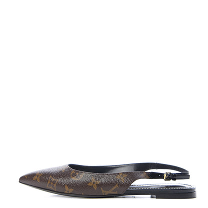 Louis Vuitton Patent Monogram Cherie Slingback Ballerina Flats 38 1 of 8