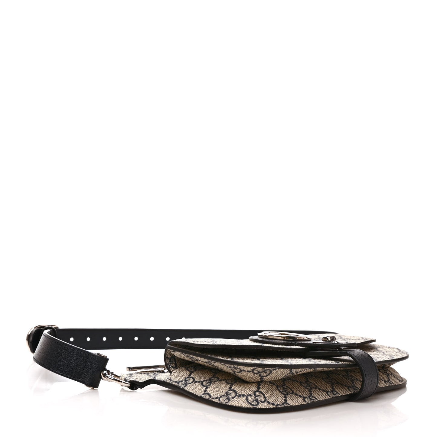 GG Supreme Monogram Textured Dollar Calfskin Blondie Belt Bag Beige Blue
