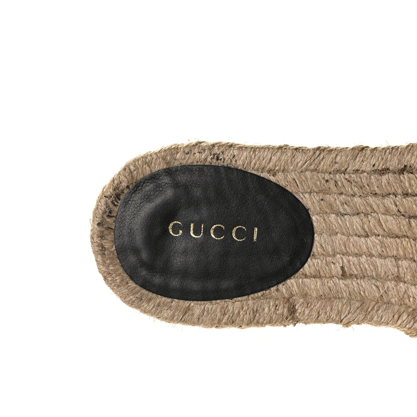 Monogram Matelasse GG Marmont Espadrille 20mm Slide Sandals 37 Beige Ebony Black