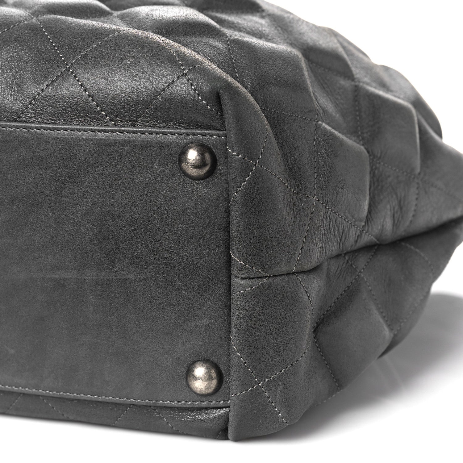 Chanel Calfskin Sloane Square Tote Grey 9 of 10