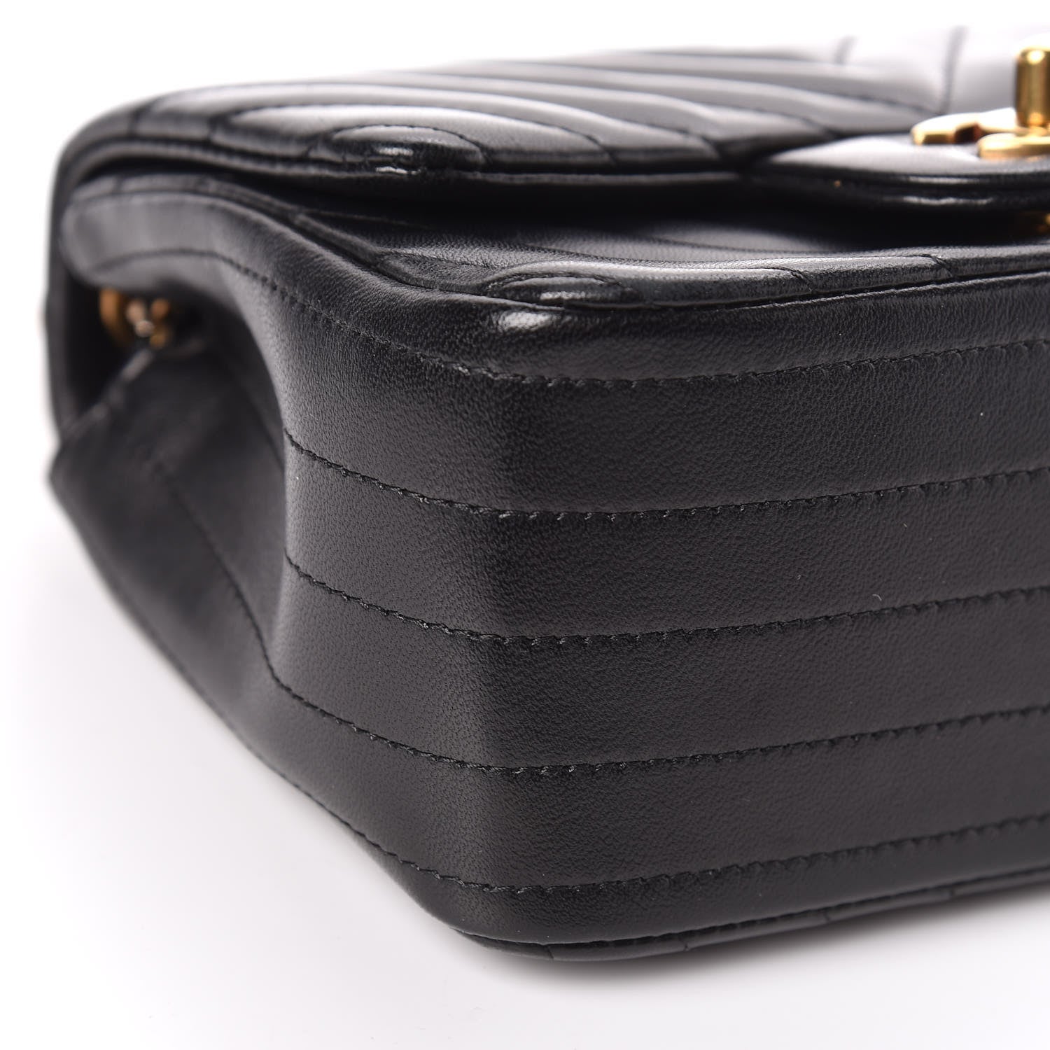 Chanel Lambskin Chevron Quilted Mini Square Flap Black 5 of 10