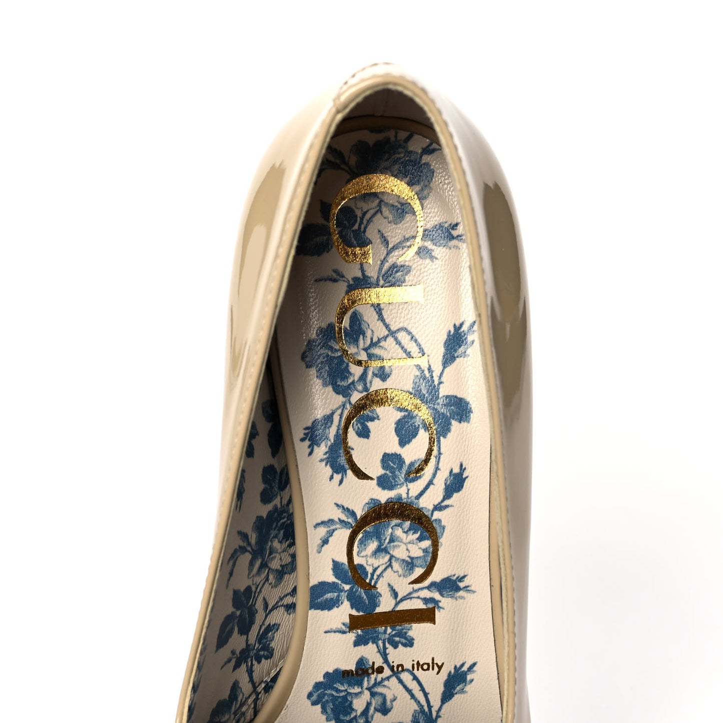 Vernice GG Victoire 55mm Loafer Pumps 37.5 Sand Storm