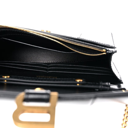 Balenciaga Shiny Box Calfskin Hourglass Chain Bag Black 5 of 9