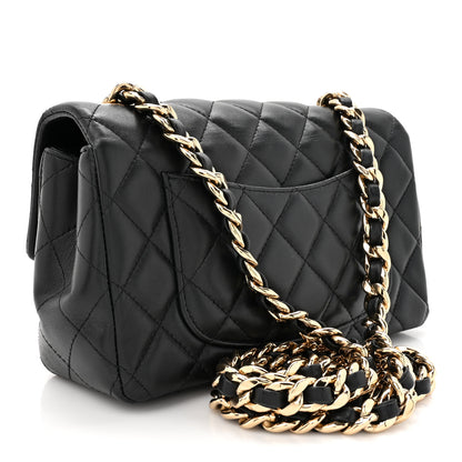 Chanel Lambskin Quilted Mini Coco Charms Rectangular Flap Black 3 of 13