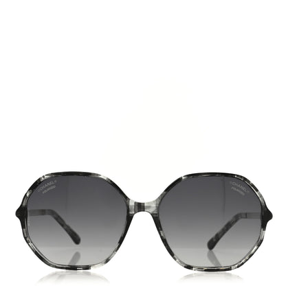 Chanel Acetate Polarized Oversized CC Sunglasses 5345 Black Grey 3 of 8