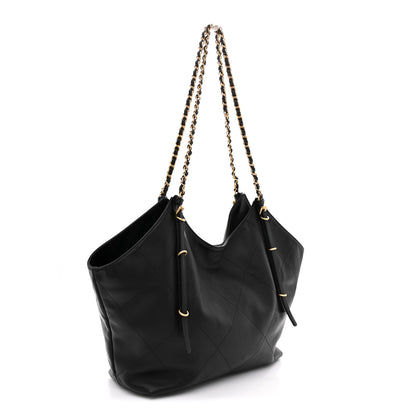 Chanel Calfskin Quilted Small Shopping Bag Black 4 of 11