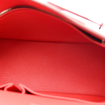 Hermes Taurillon Clemence Jypsiere 28 Rouge Tomate 5 of 12
