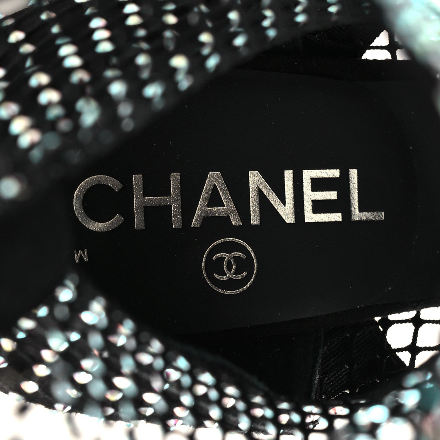 Chanel Resille Strass Kid Suede Patent Mary Jane Short Boots 38 Black 7 of 7
