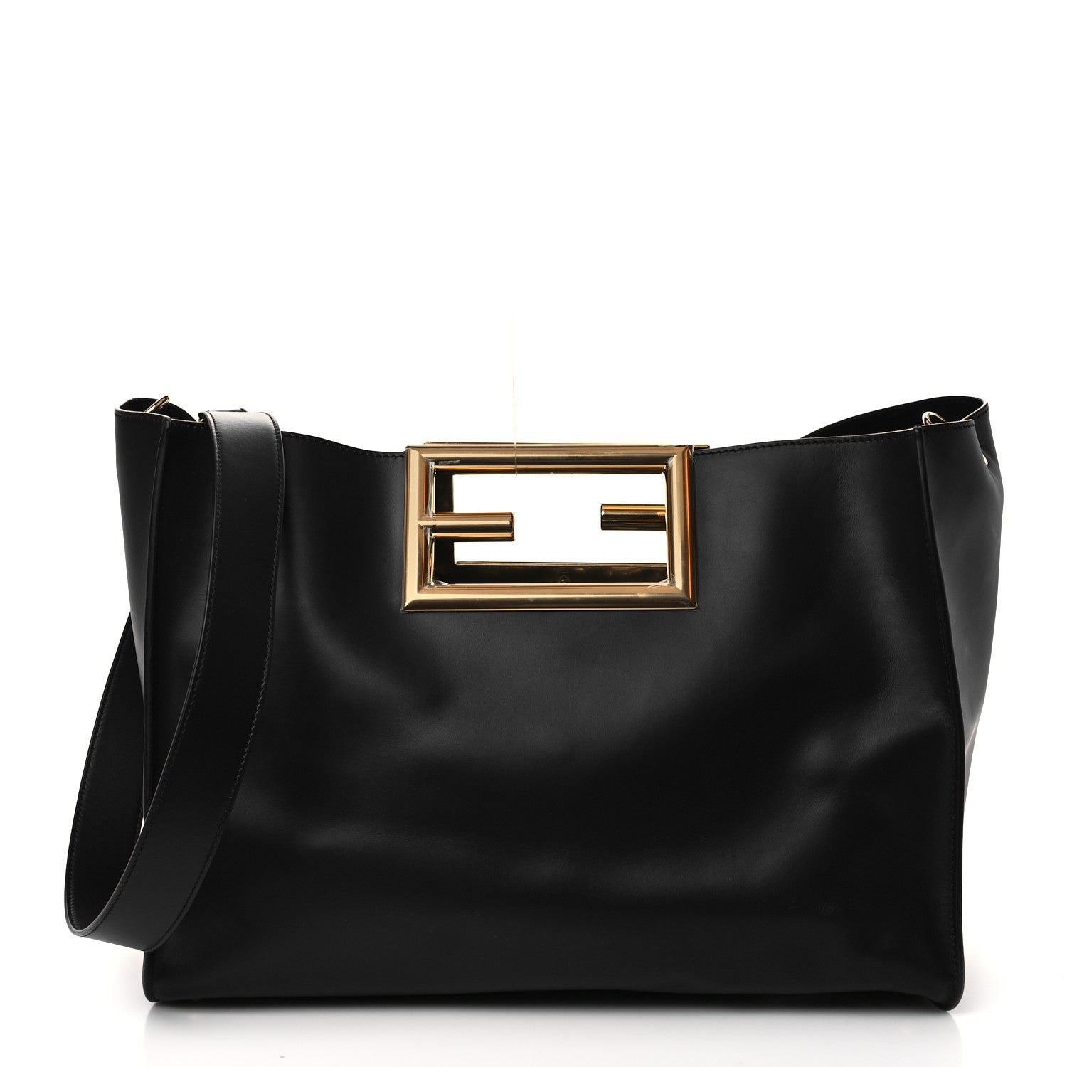 Fendi Vitello King Medium Fendi Way Tote Black 1 of 8