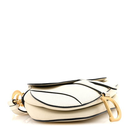 Christian Dior Grained Calfskin Saddle Bag With Strap Latte 4 of 11
