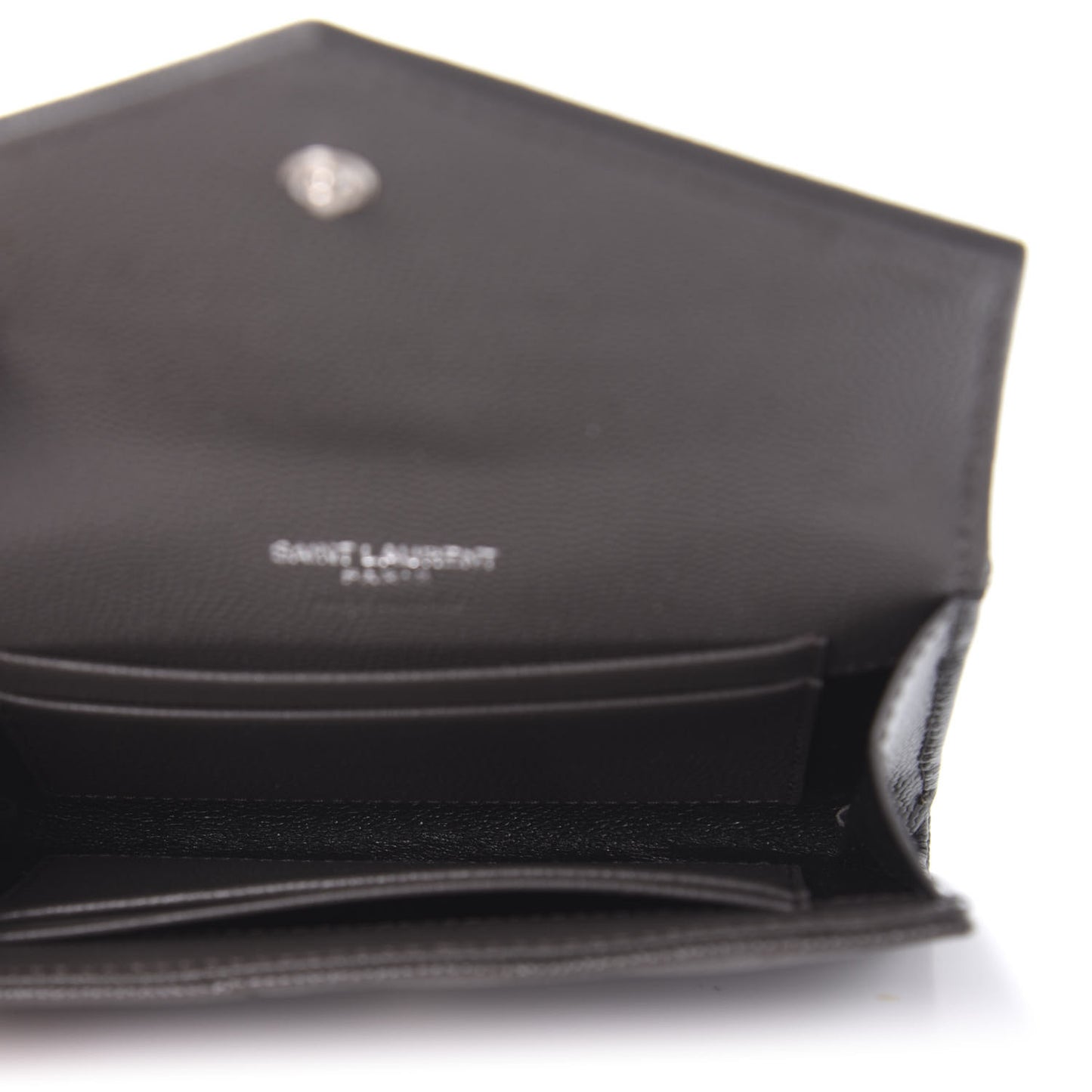 Grain De Poudre Matelasse Chevron Small Monogram Envelope Wallet Earth