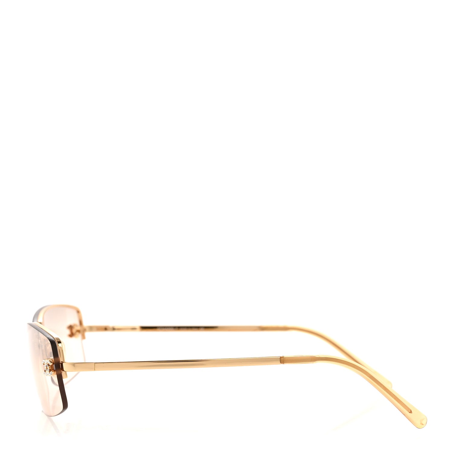 Chanel Crystal CC Logo Sunglasses 4093-B Gold 3 of 8