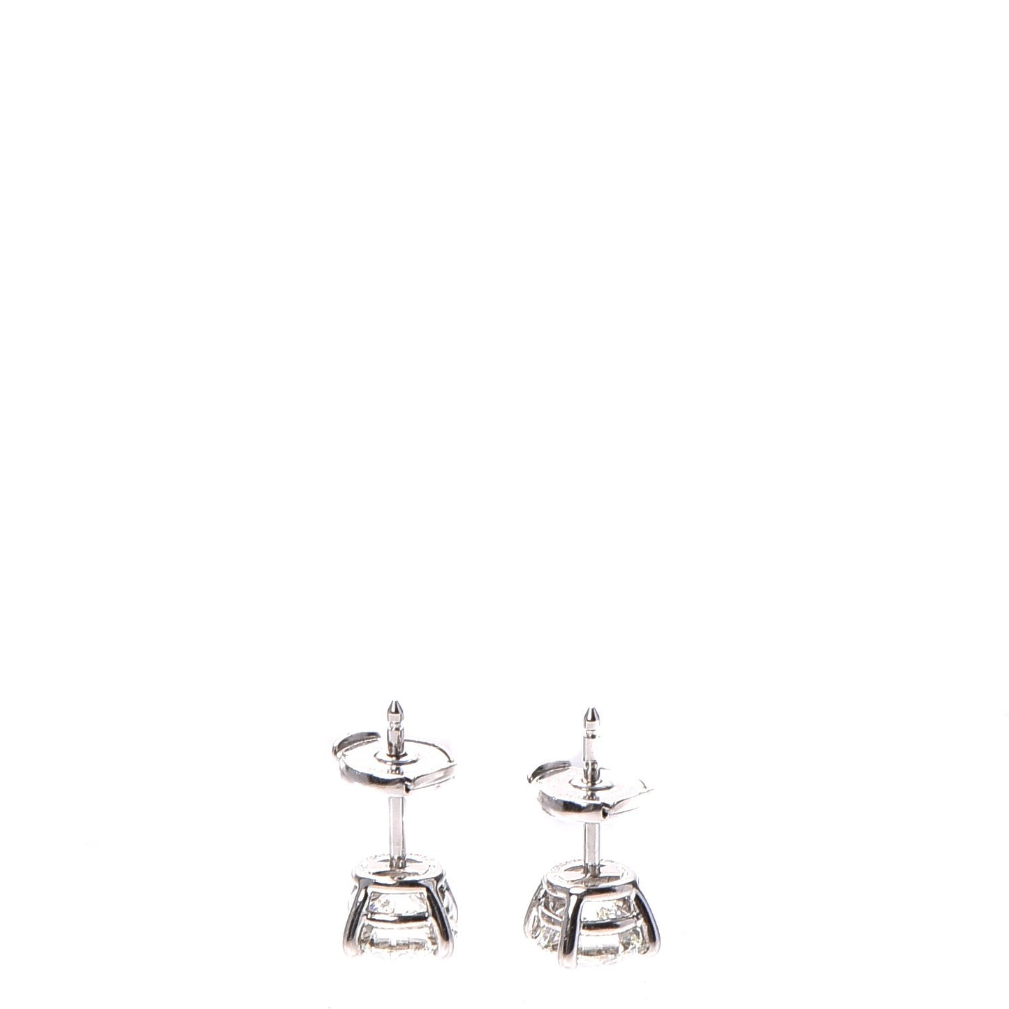 Platinum Diamond 2.76ctw Solitaire Earrings