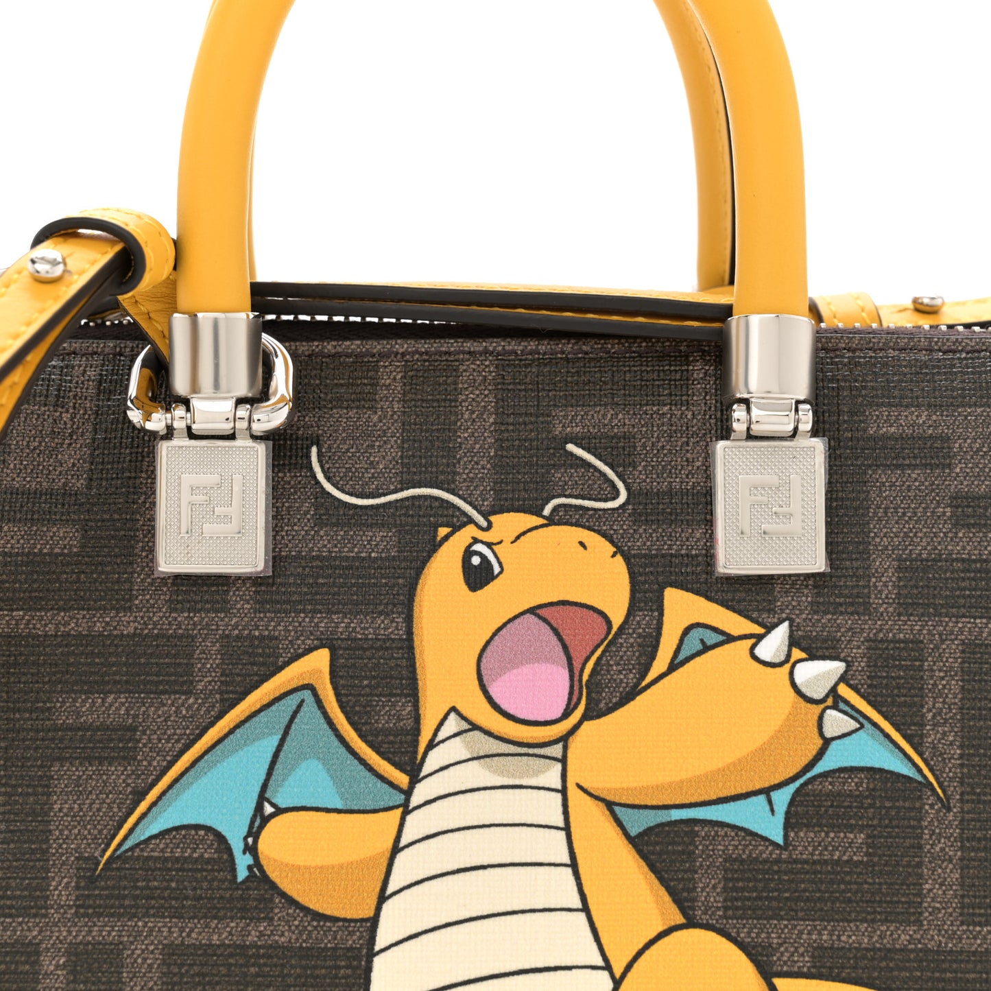 X FRGMT X POKEMON Glazed Fabric FF Pokemon Mini By The Way Top Handle Tobacco Moro Giallo Mimosa