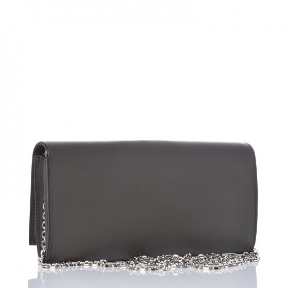 Vitello Century Lucido Hypnoteyes Studded Continental Wallet On Chain Carbone White Multicolor