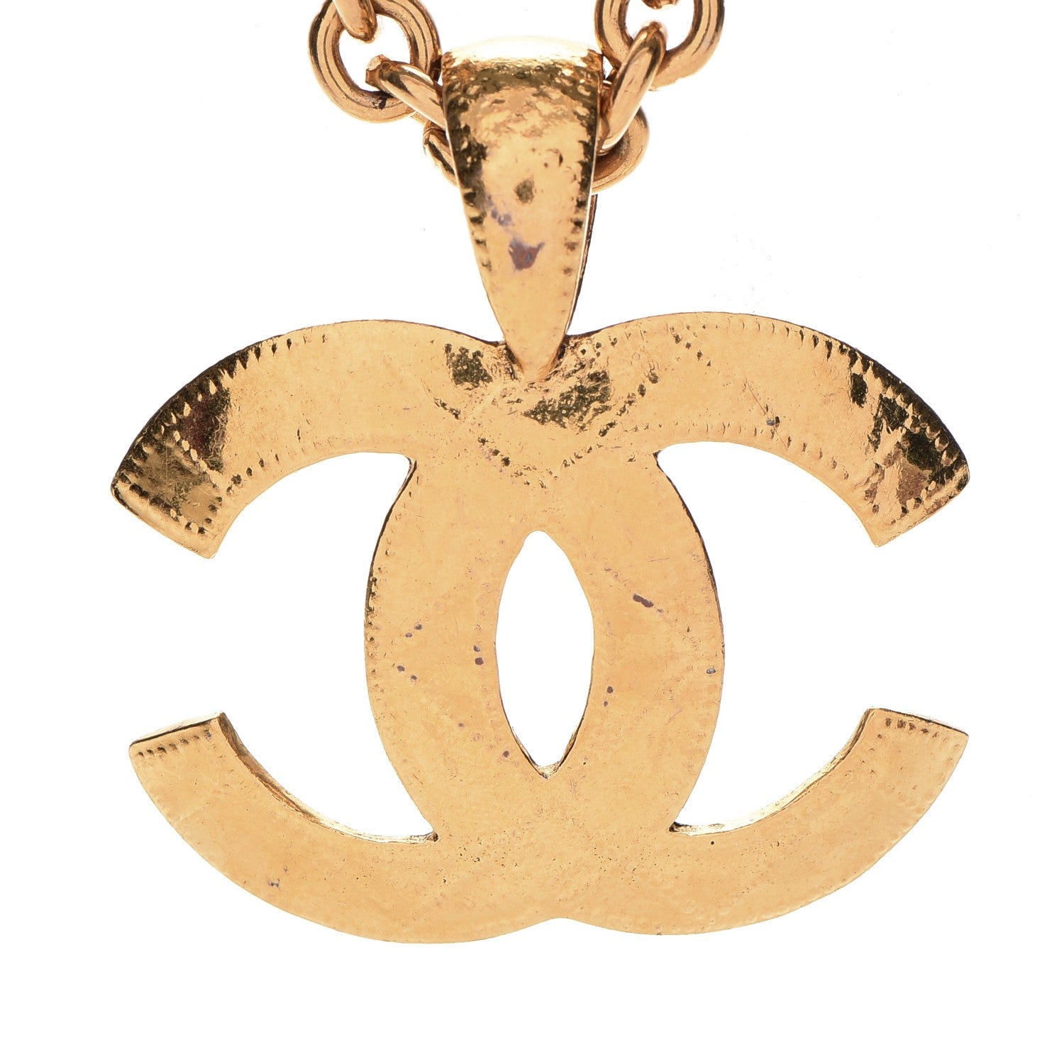 Chanel Quilted CC Long Chain Necklace Gold 4 of 6