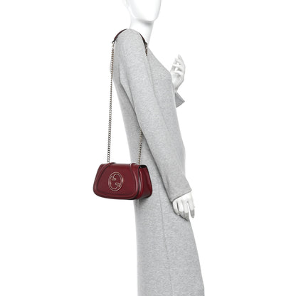 Gucci Calfskin Blondie Small Shoulder Bag Dark Red 2 of 10