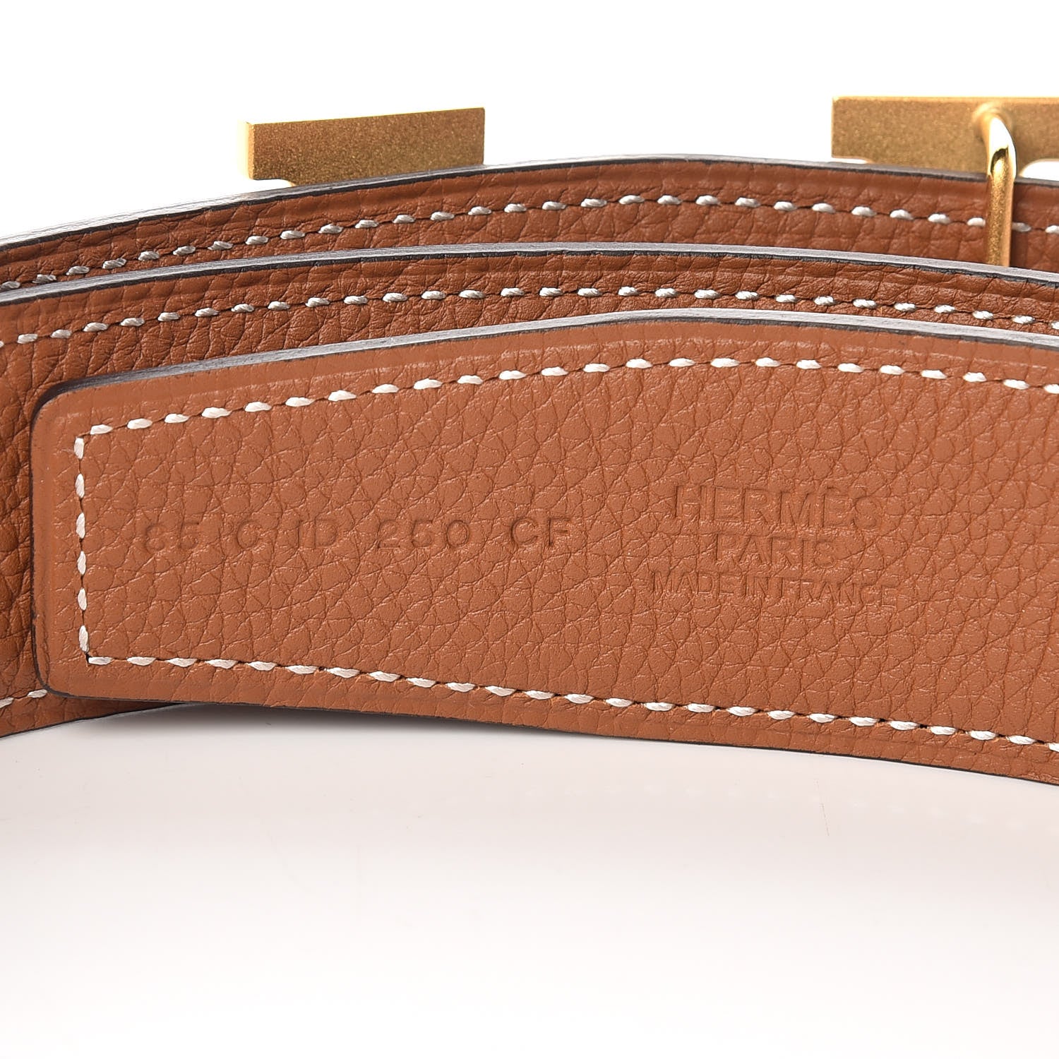 Hermes Box Togo 32mm Guilloche H Belt 85 Black Gold 4 of 6