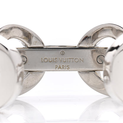 Louis Vuitton Metal Cuff Bracelet Silver Gold 4 of 4