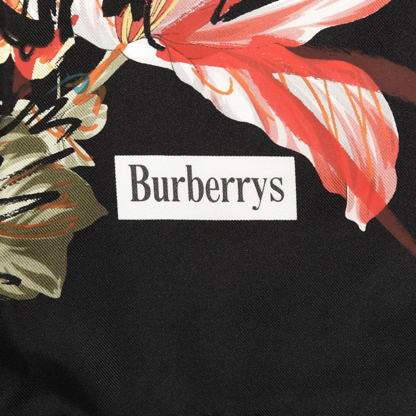 Silk Check Floral Square Scarf