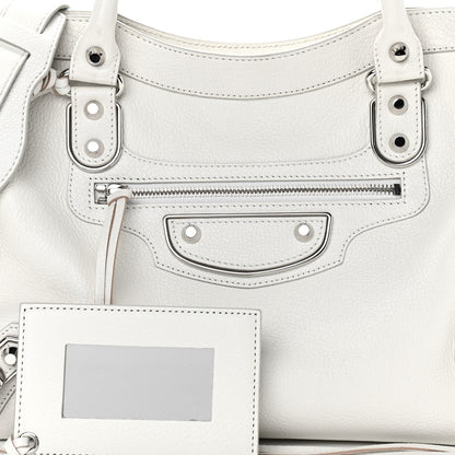 Balenciaga Chevre Silver Metallic Edge Hardware City White 7 of 17