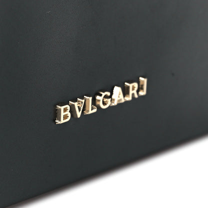 Bulgari Calfskin Serpenti Forever Star Chain Wallet Black Red 8 of 9