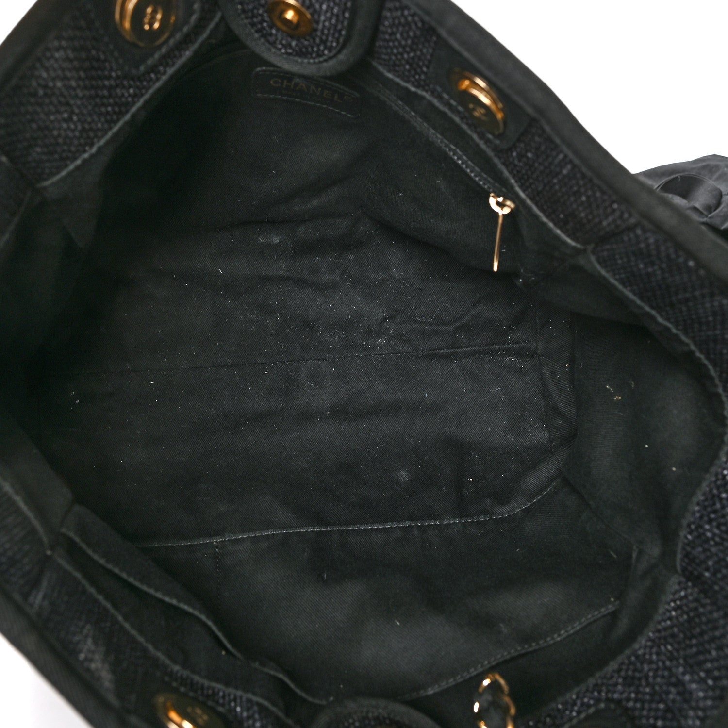 Chanel Woven Straw Raffia Small Deauville Tote Black 5 of 12