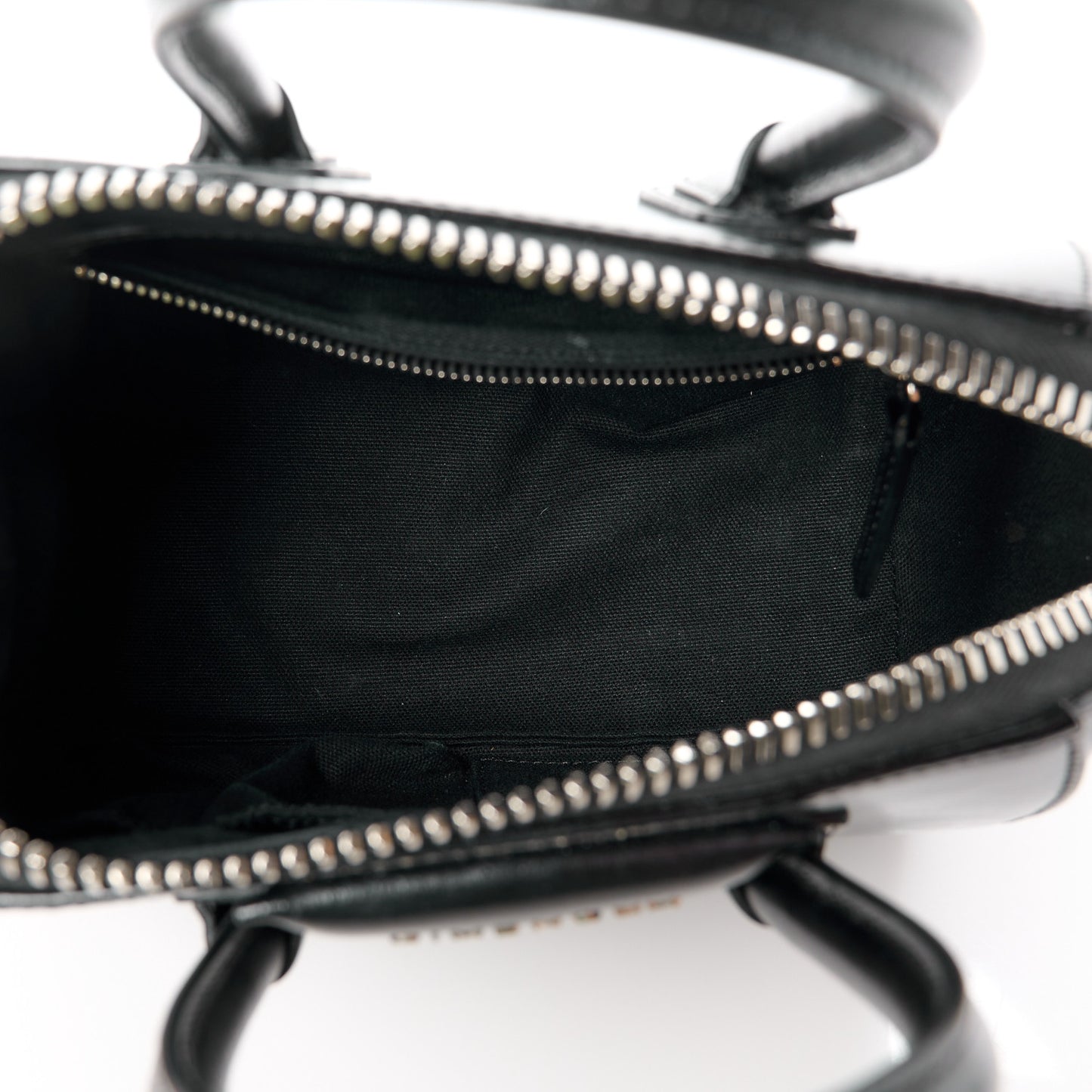 Shiny Lord Calfskin Mini Antigona Black