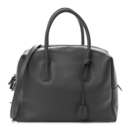 MCM Calfskin Boston Bag Grey 1 of 15