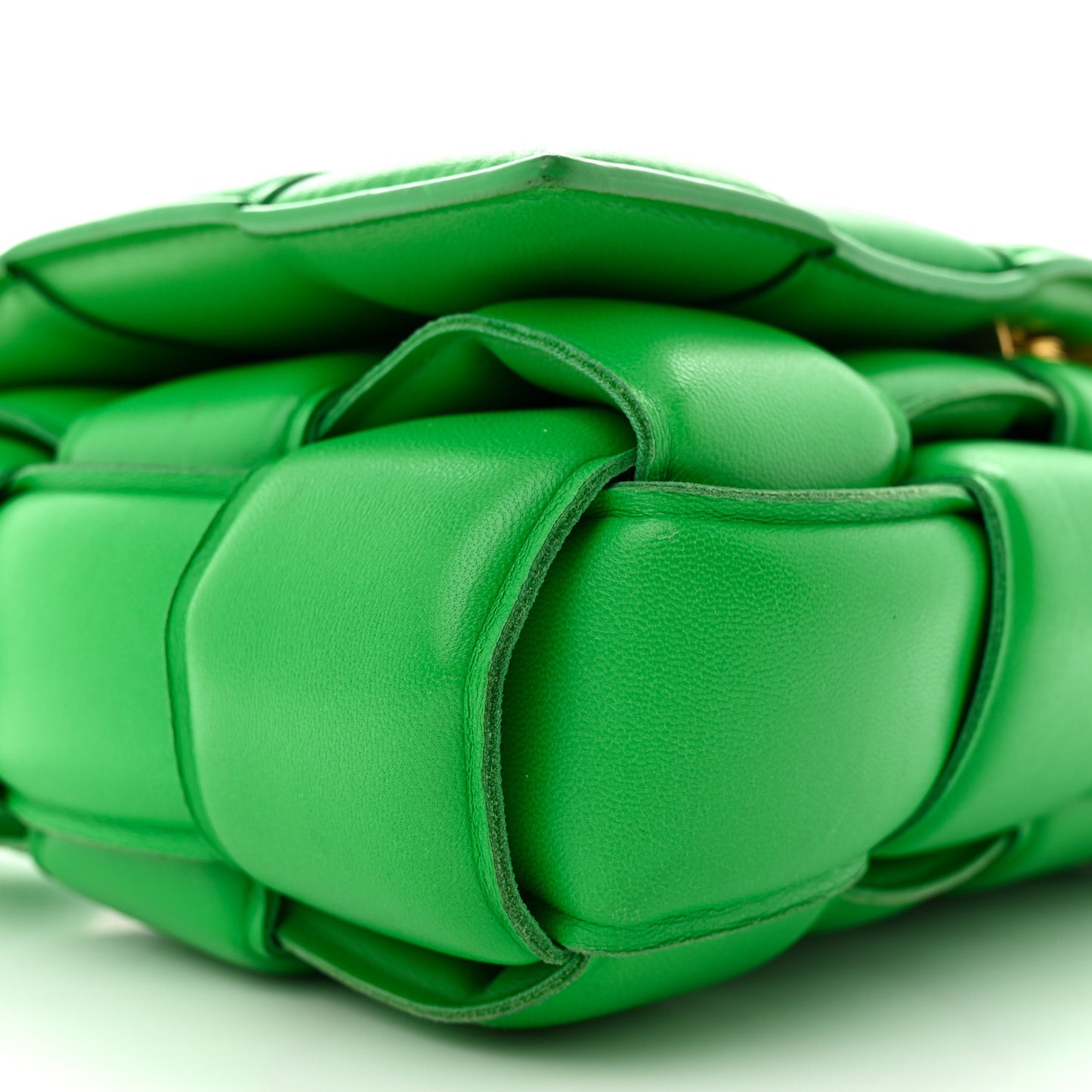 Nappa Maxi Intreccio Padded Cassette Crossbody Bag Parakeet