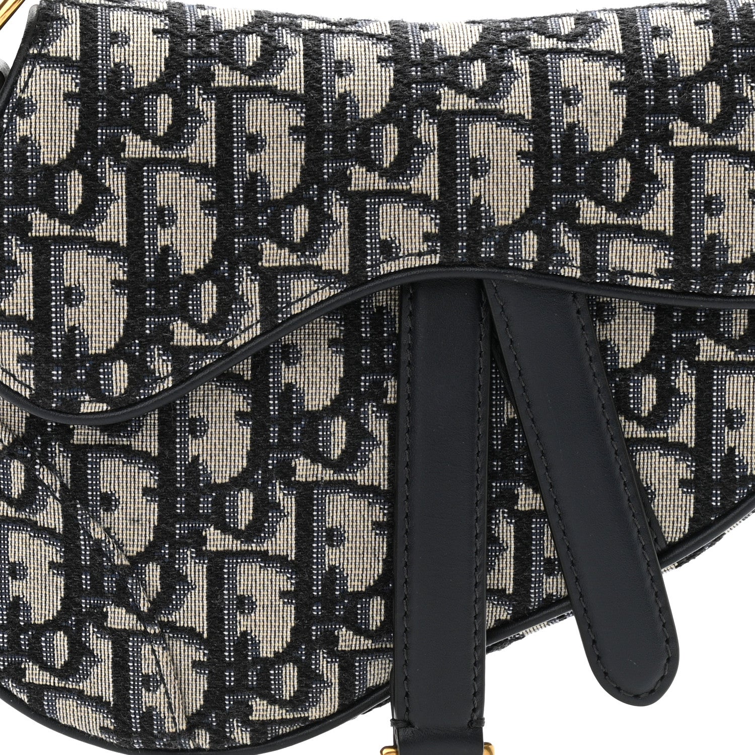Christian Dior Oblique Mini Saddle Bag Blue 8 of 10