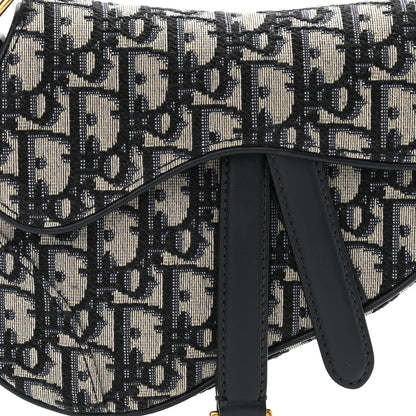 Christian Dior Oblique Mini Saddle Bag Blue 8 of 10