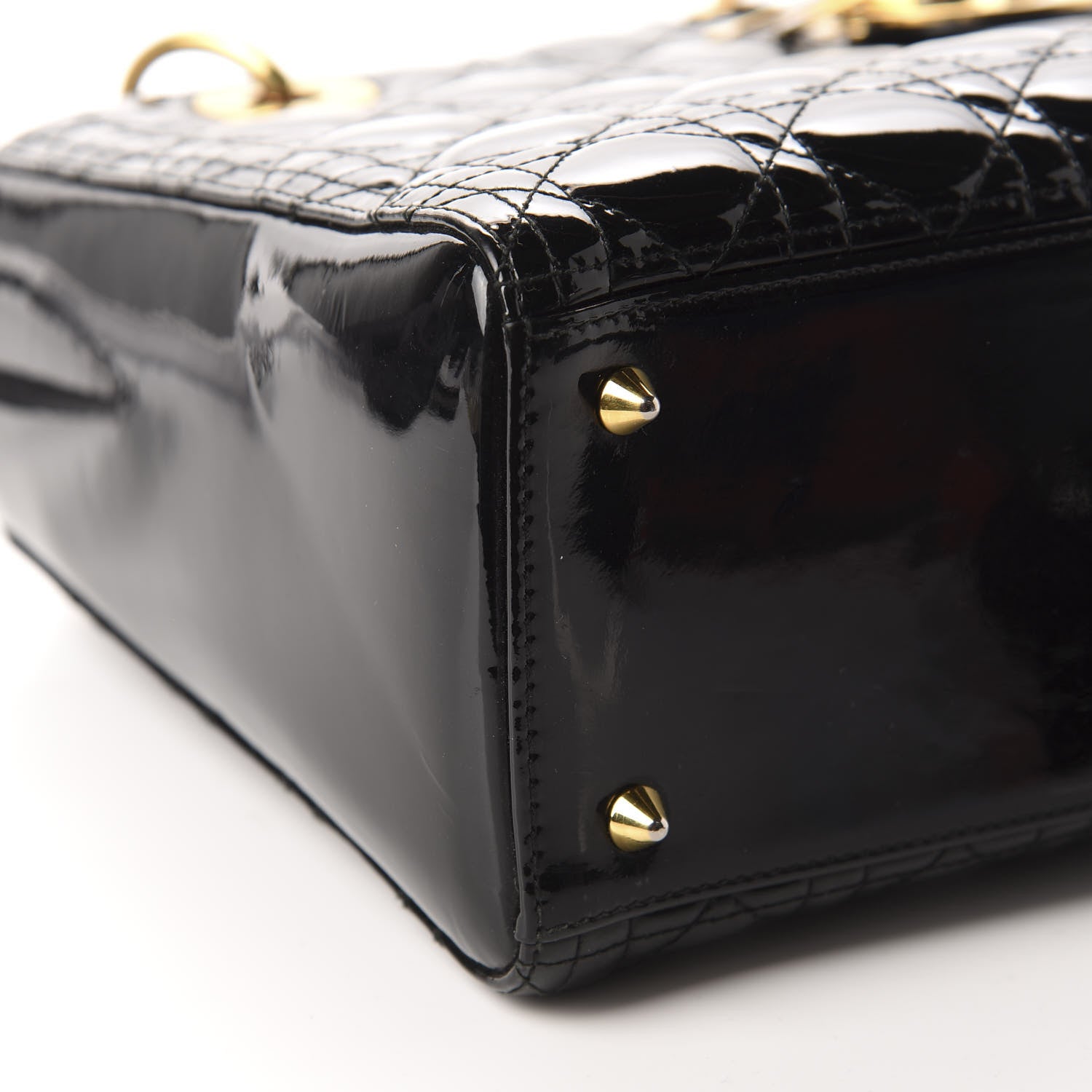 Christian Dior Patent Cannage Medium Lady Dior Black 7 of 11