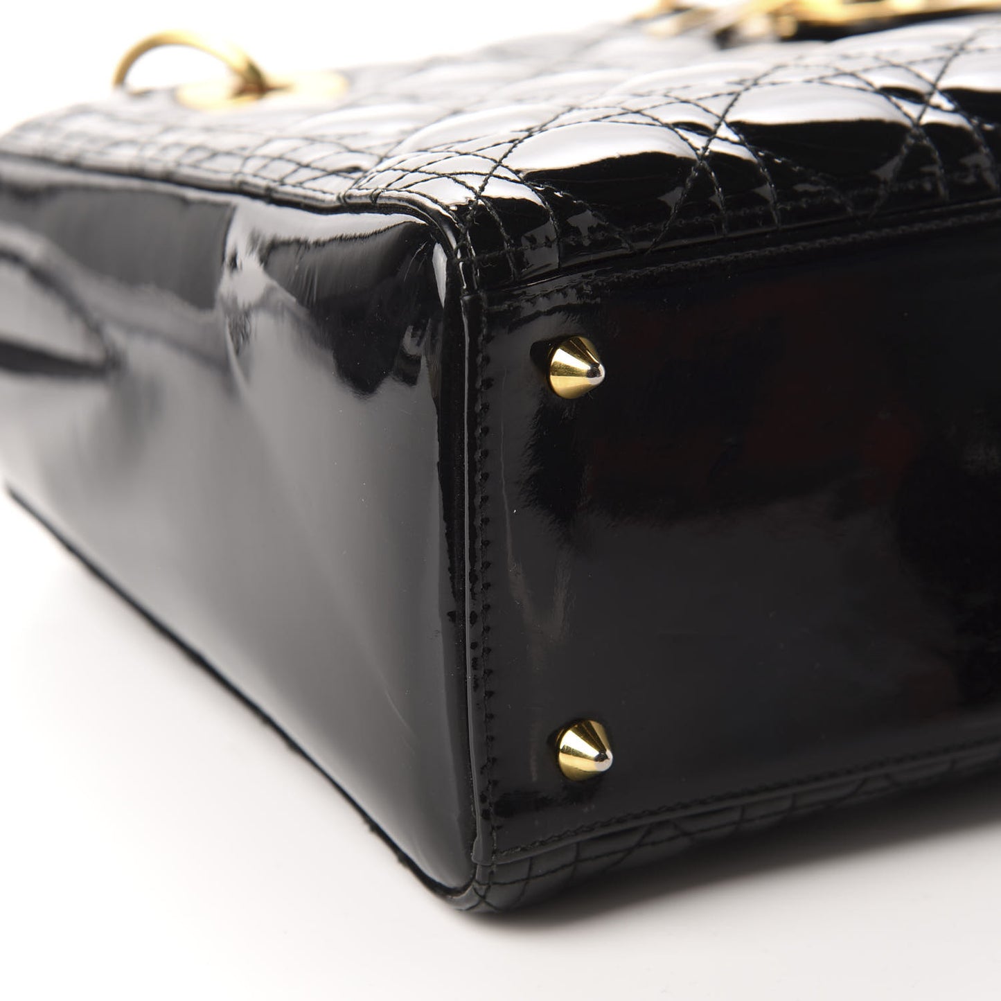 Patent Cannage Medium Lady Dior Black