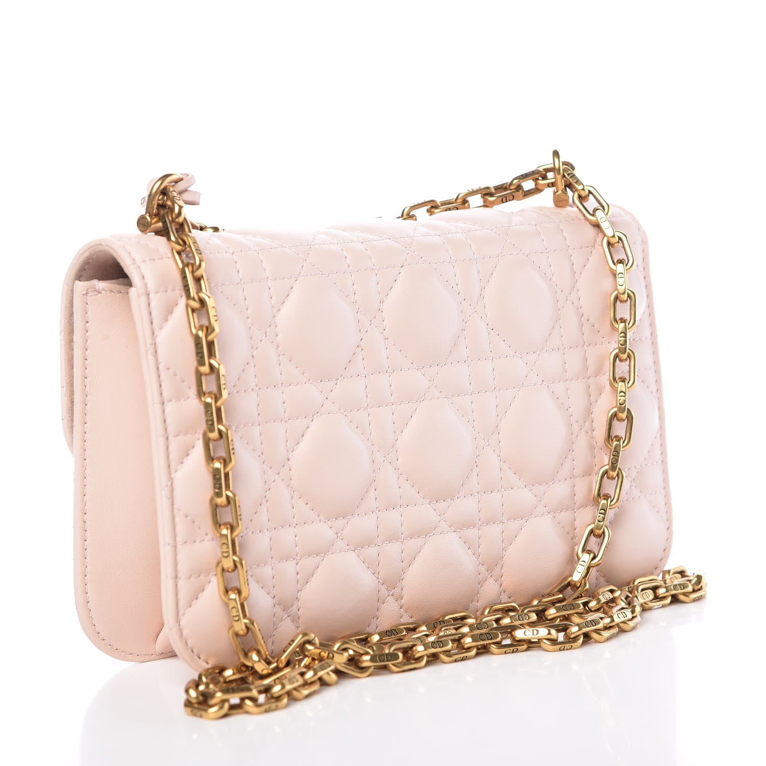 Christian Dior Lambskin Cannage Small Dioraddict Flap Rose Poudre 3 of 11