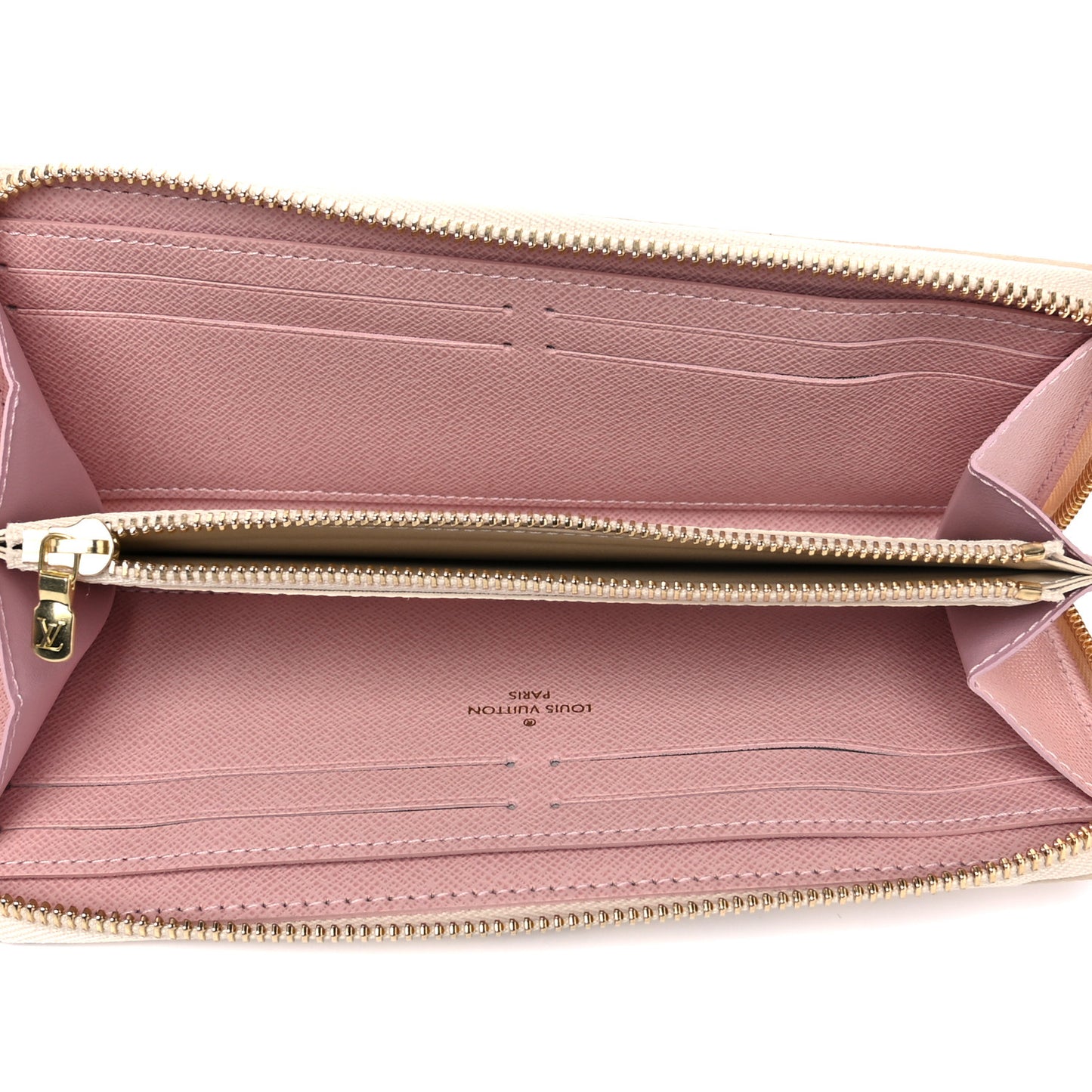 Damier Azur Clemence Wallet Rose Ballerine