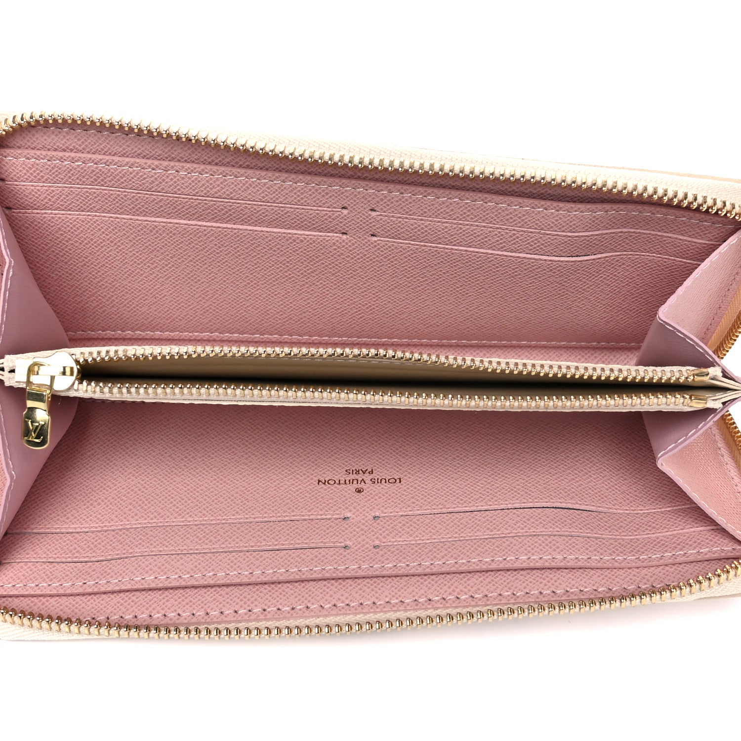 Louis Vuitton Damier Azur Clemence Wallet Rose Ballerine 5 of 10