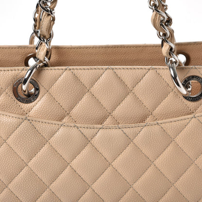 Chanel Caviar Quilted Grand Shopping Tote GST Beige Clair 15 of 33