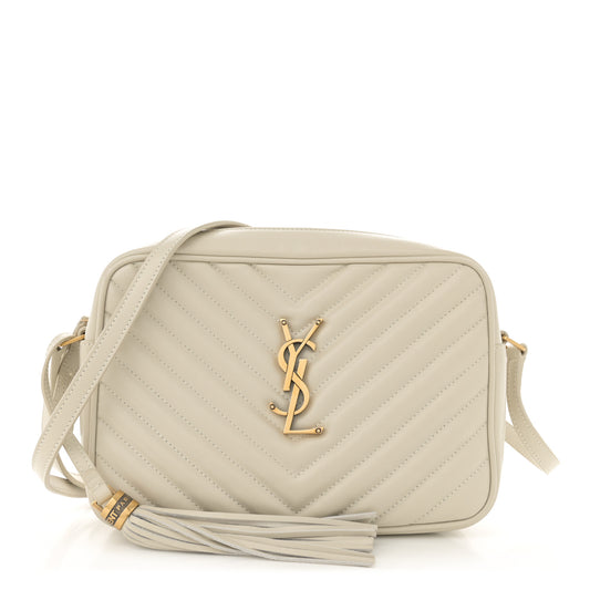 Calfskin Matelasse Monogram Lou Camera Bag Crema Soft