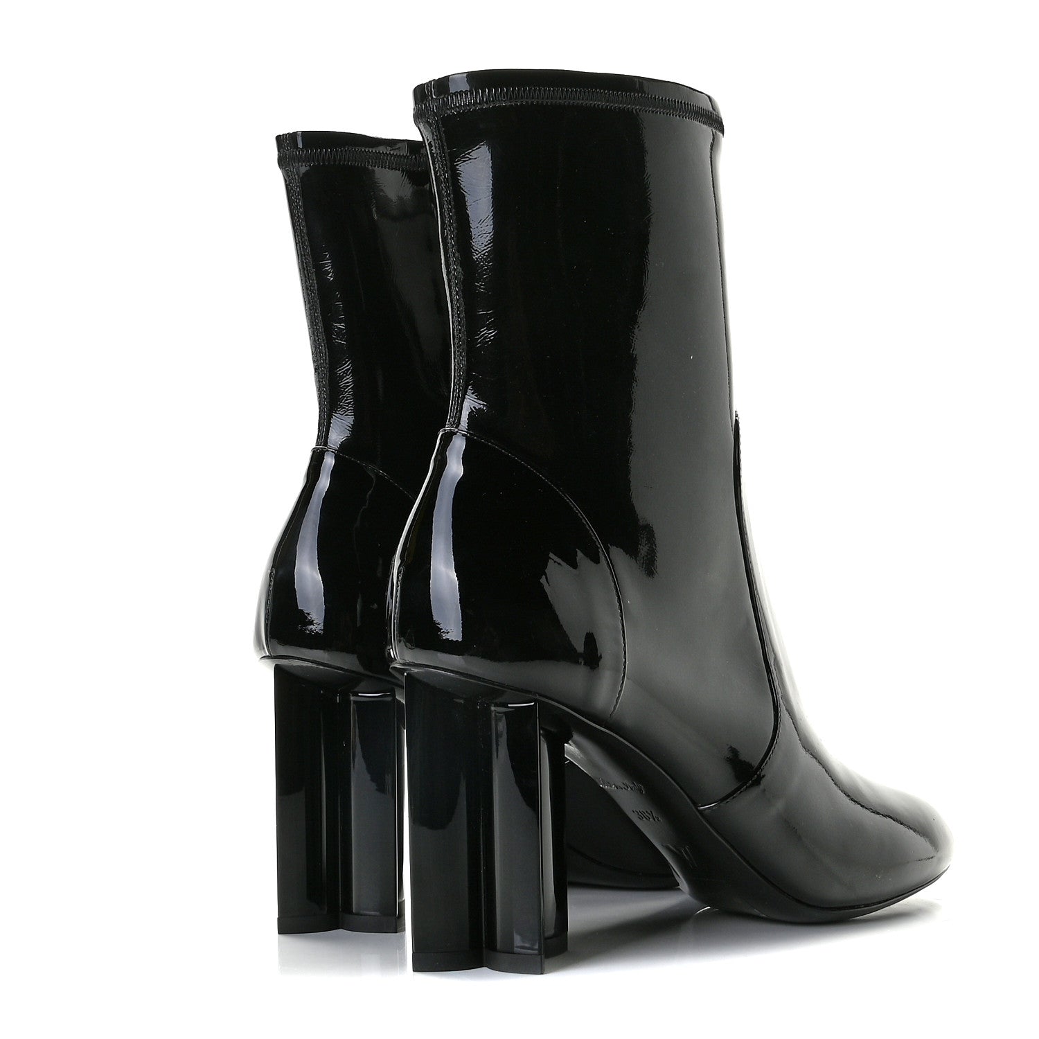 Louis Vuitton Patent Silhouette Ankle Boots 38.5 Black 4 of 12