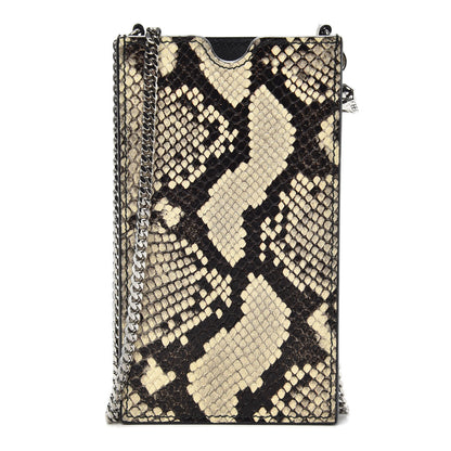 Alexander McQueen Snakeskin Embossed Calfskin Chain Crossbody Brown 1 of 6