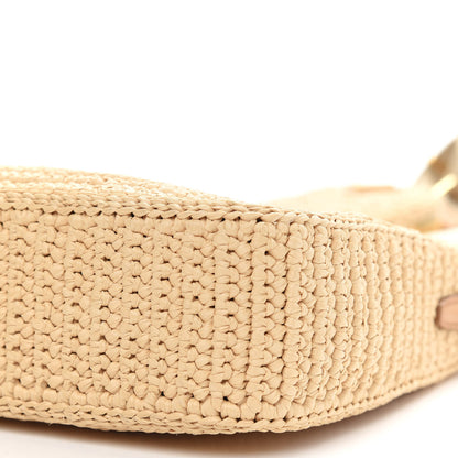 Prada Yarn Raffia Effect Crochet Re-Edition 2005 Shoulder Bag Naturale 9 of 9
