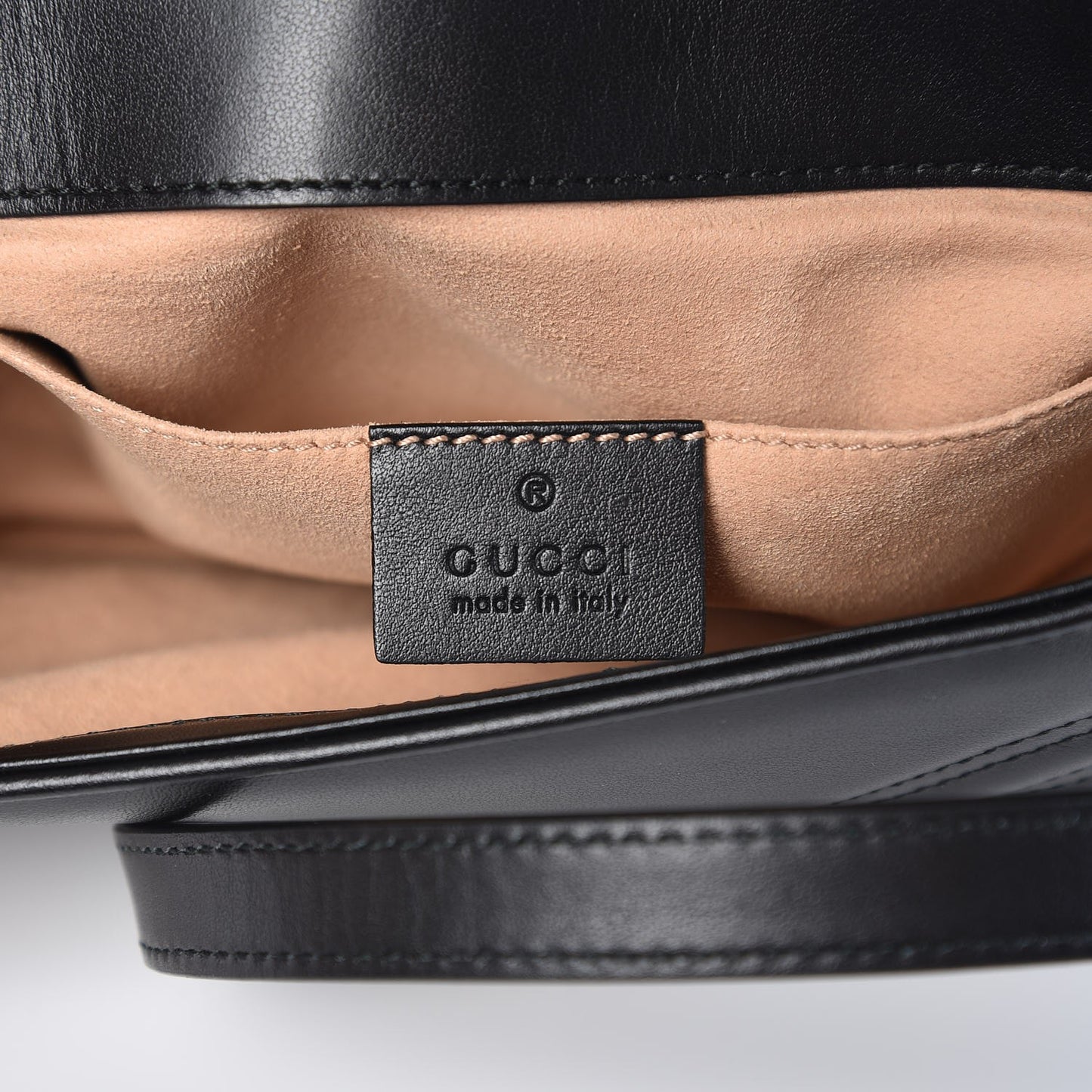 Calfskin Matelasse Mini GG Marmont Shoulder Bag Black