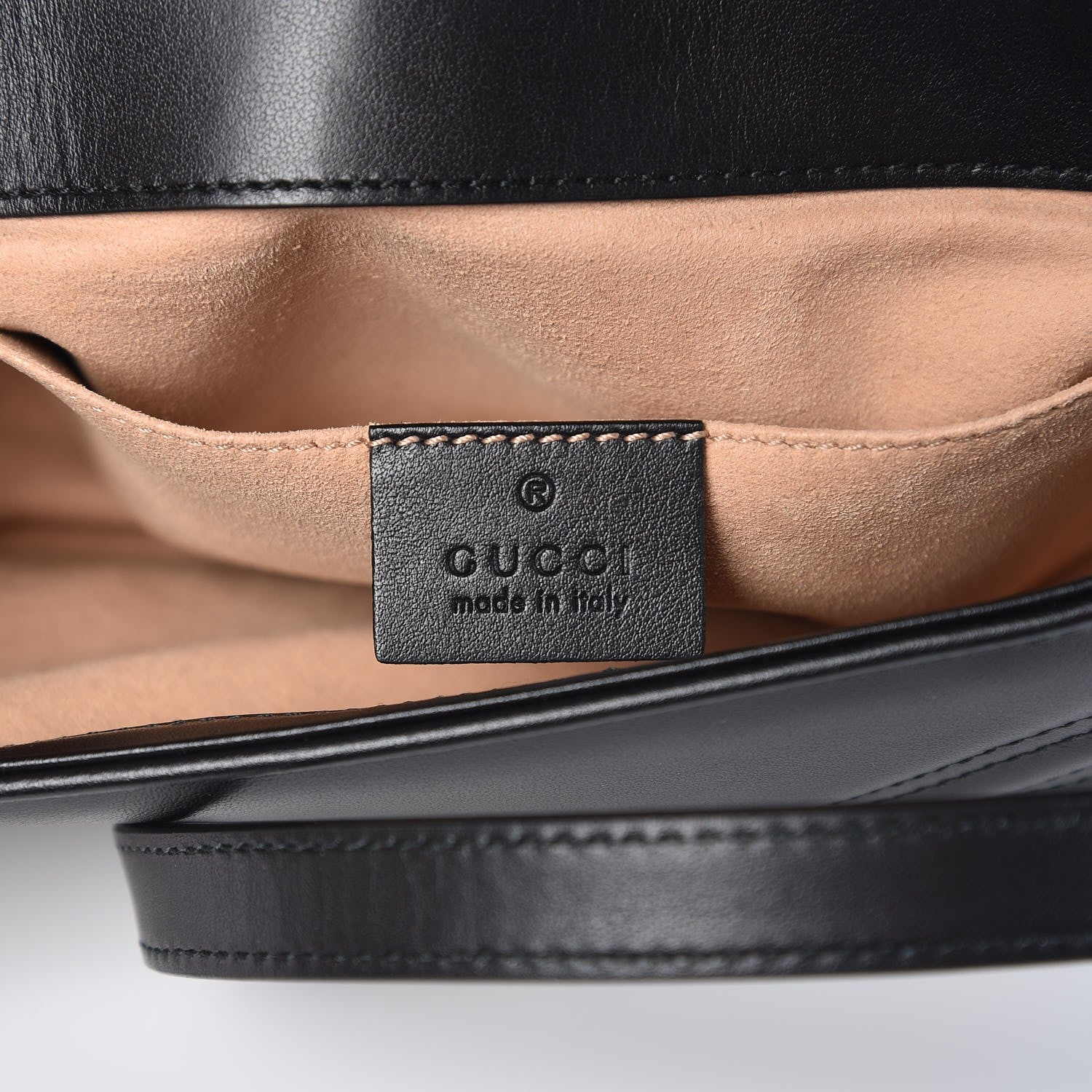 Gucci Calfskin Matelasse Mini GG Marmont Shoulder Bag Black 7 of 8