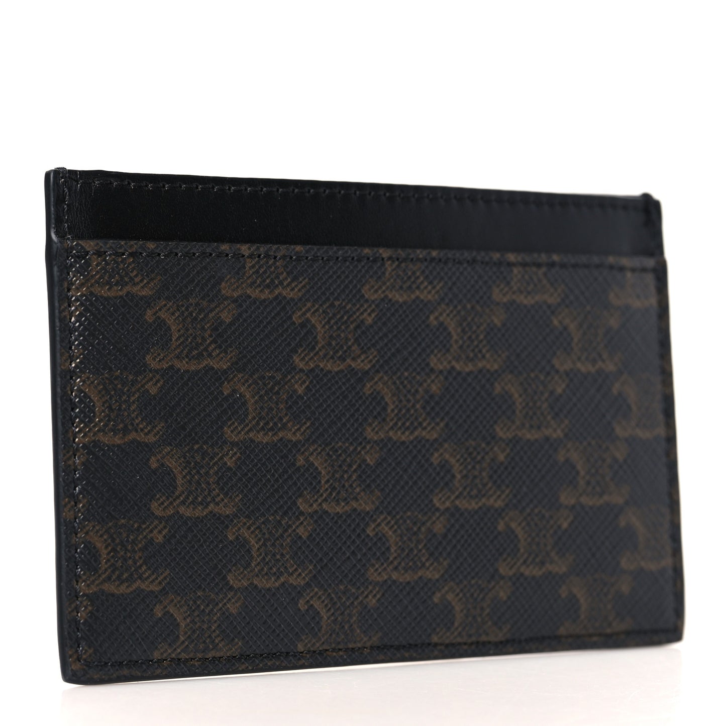 Triomphe Canvas Card Holder Black